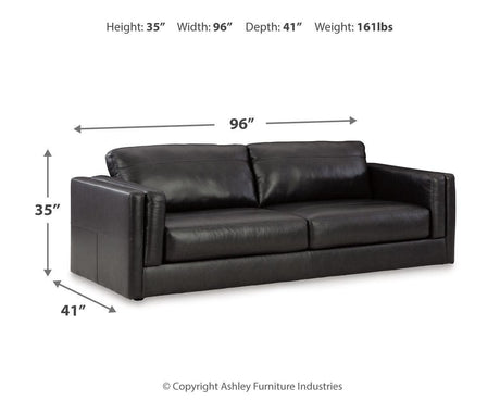 Amiata Onyx Sofa, Loveseat, Chair And Ottoman - Ella Furniture