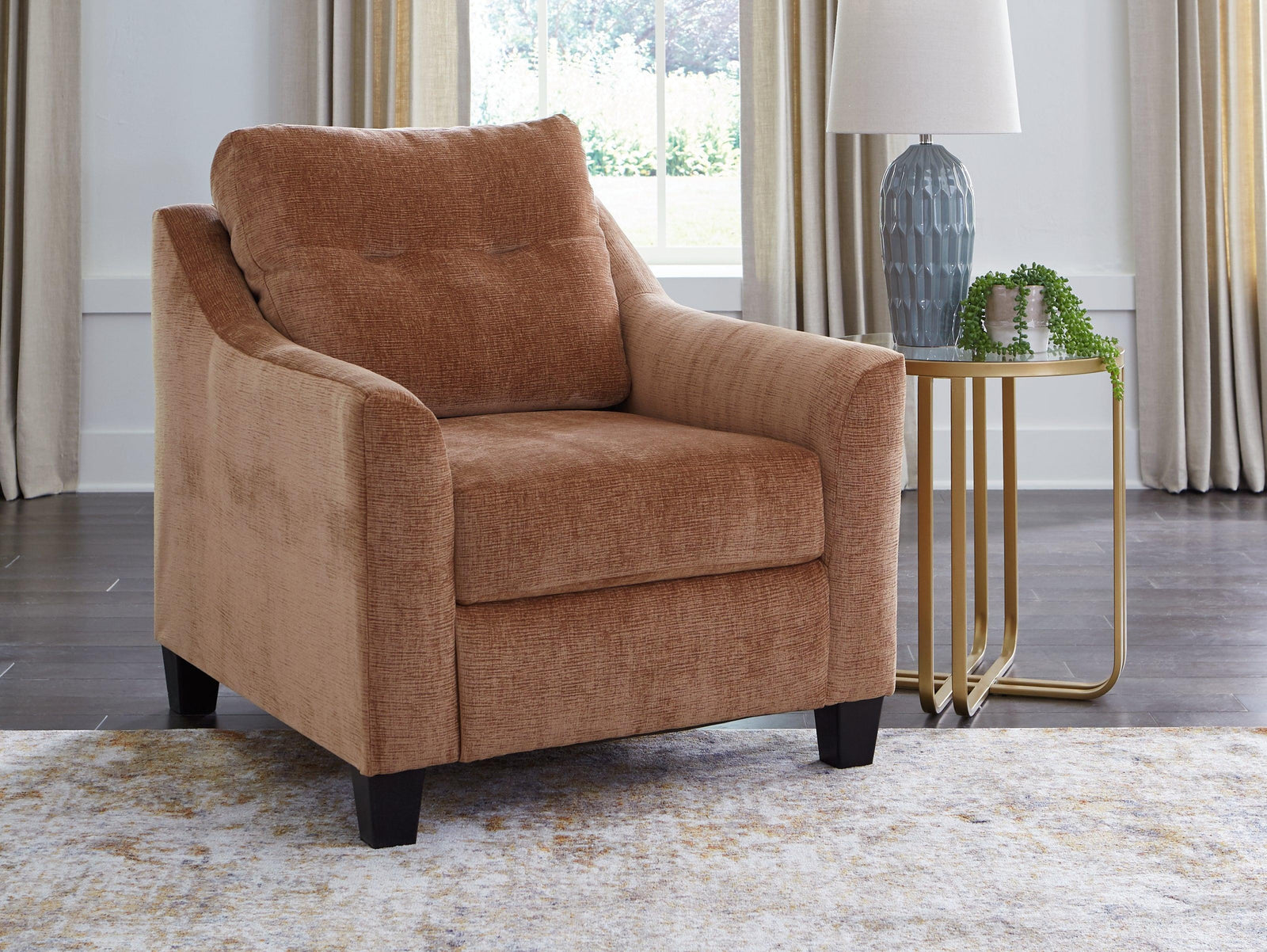 Amity Bay Clay Chenille Chair - Ella Furniture