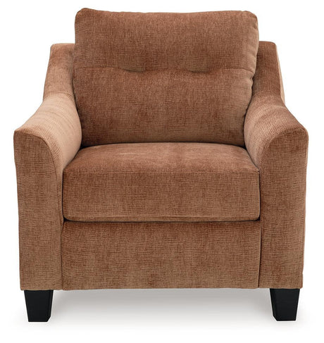 Amity Bay Clay Chenille Chair - Ella Furniture