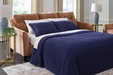 Amity Bay Clay Chenille Queen Sofa Chaise Sleeper - Ella Furniture