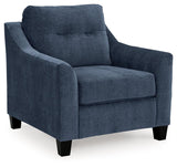 Amity Bay Ink Chenille Chair - Ella Furniture