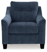 Amity Bay Ink Chenille Chair - Ella Furniture