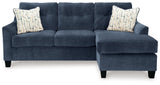 Amity Bay Ink Chenille Queen Sofa Chaise Sleeper - Ella Furniture