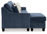 Amity Bay Ink Chenille Queen Sofa Chaise Sleeper - Ella Furniture