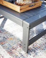 Amora Charcoal Gray Outdoor Coffee Table With 2 End Tables - Ella Furniture