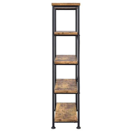 ANALIESE COLLECTION Analiese 2-piece 3-drawer Writing Desk Set Antique Nutmeg and Black 801541-S2 - Ella Furniture
