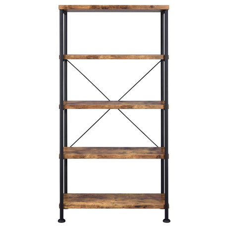 ANALIESE COLLECTION Analiese 2-piece 3-drawer Writing Desk Set Antique Nutmeg and Black 801541-S2 - Ella Furniture