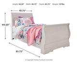 Anarasia White Sleigh Bedroom Set - Ella Furniture