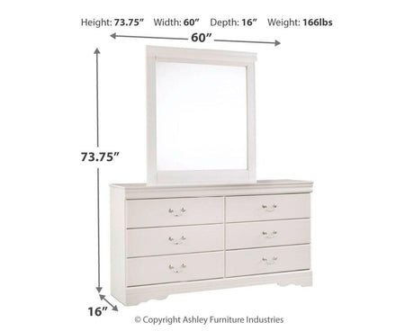 Anarasia White Sleigh Bedroom Set - Ella Furniture