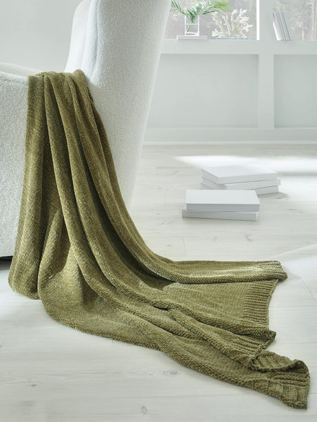 Anawood Olive Green Throw (Set of 3) from Ella Furniture