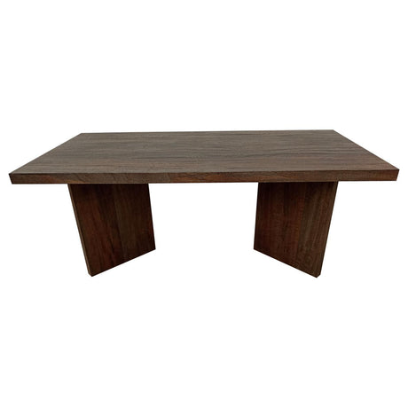 Andando Rectangular Solid Wood Coffee Table Mango Brown 708498 - Ella Furniture