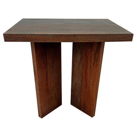 Andando Rectangular Solid Wood End Table Mango Brown 708497 - Ella Furniture