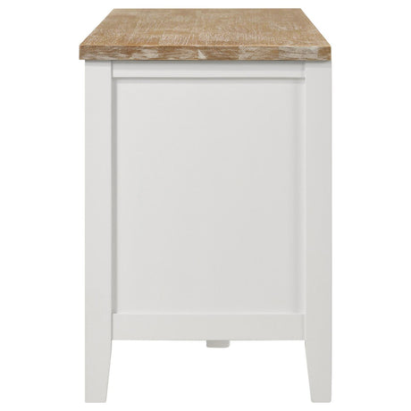 Angela 2-Door Wooden 67" Tv Stand Brown And White 708253 - Ella Furniture