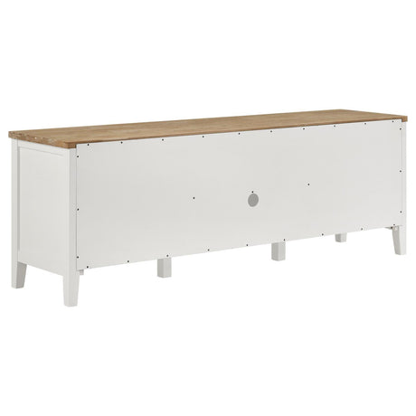 Angela 2-Door Wooden 67" Tv Stand Brown And White 708253 - Ella Furniture