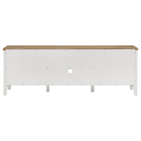 Angela 2-Door Wooden 67" Tv Stand Brown And White 708253 - Ella Furniture