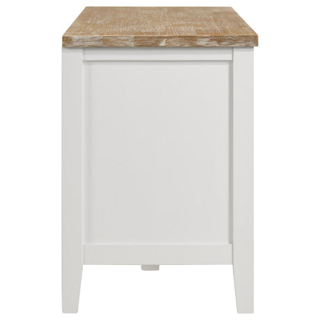 Angela 2-Door Wooden 67" Tv Stand Brown And White 708253 - Ella Furniture