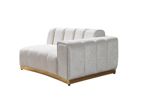 Anne Ivory Velvet Curved Sectional - Ella Furniture