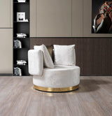 Anne Ivory Velvet Curved Sectional - Ella Furniture
