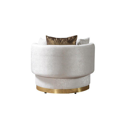 Anne Ivory Velvet Curved Sectional - Ella Furniture