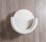 Anne Ivory Velvet Curved Sectional - Ella Furniture
