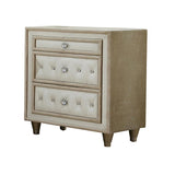 Antonella Ivory And Camel Upholstered Tufted Bedroom Set - Ella Furniture