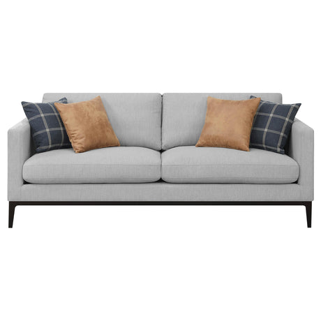 Apperson Apperso 2-piece Upholstered Track Arm Sofa Set Light Grey 508681-S2 - Ella Furniture