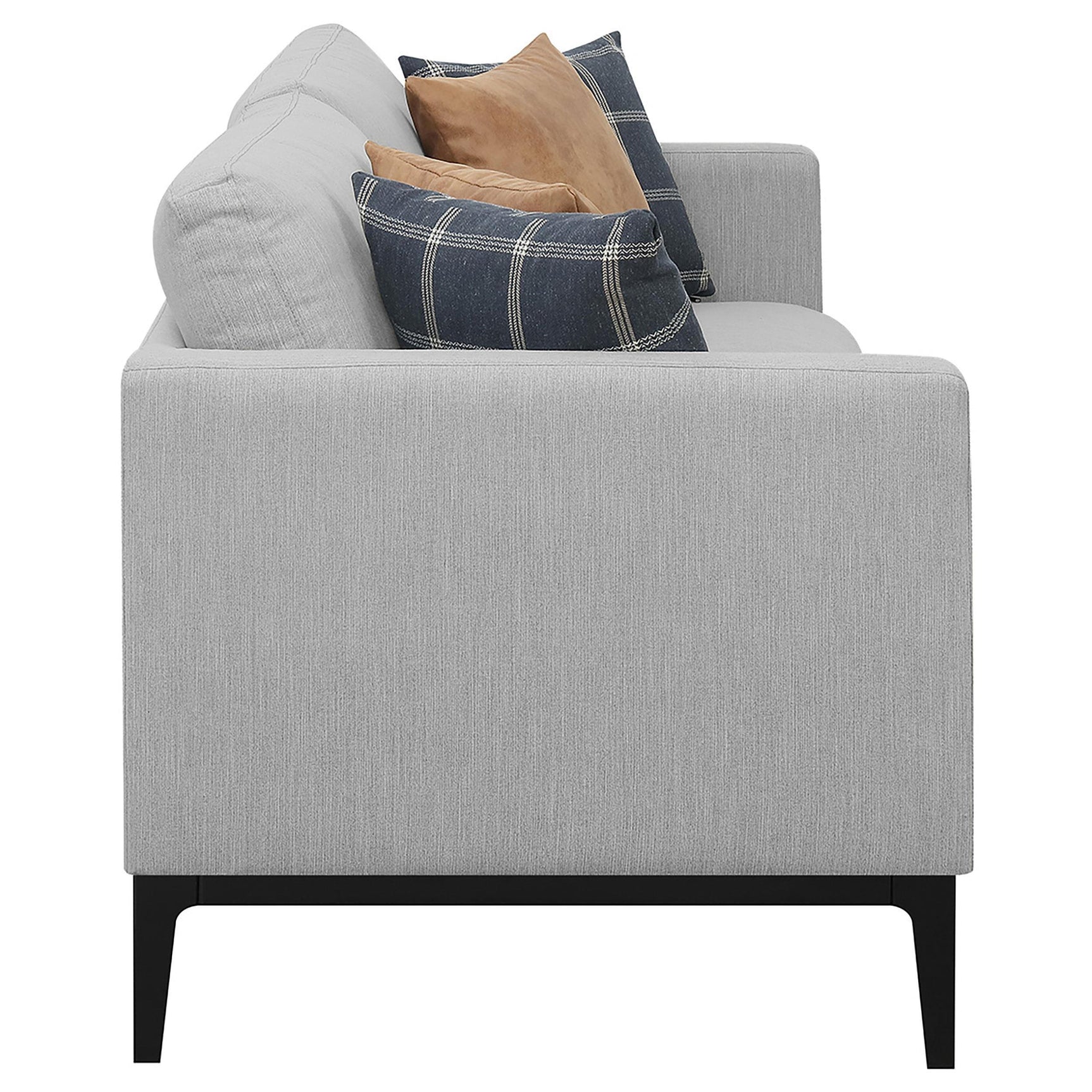 Apperson Apperso 2-piece Upholstered Track Arm Sofa Set Light Grey 508681-S2 - Ella Furniture