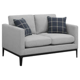 Apperson Apperso 2-piece Upholstered Track Arm Sofa Set Light Grey 508681-S2 - Ella Furniture
