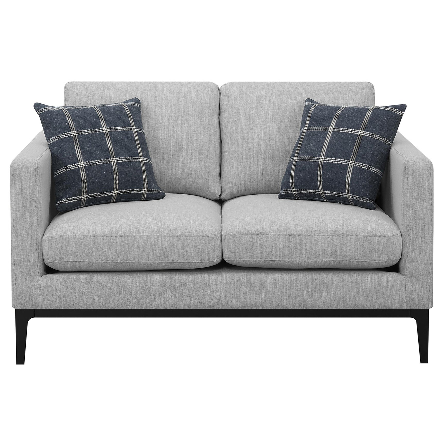 Apperson Apperso 2-piece Upholstered Track Arm Sofa Set Light Grey 508681-S2 - Ella Furniture