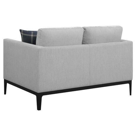Apperson Apperso 2-piece Upholstered Track Arm Sofa Set Light Grey 508681-S2 - Ella Furniture