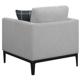 Apperson Apperso 3-piece Upholstered Track Arm Sofa Set Light Grey 508681-S3 - Ella Furniture