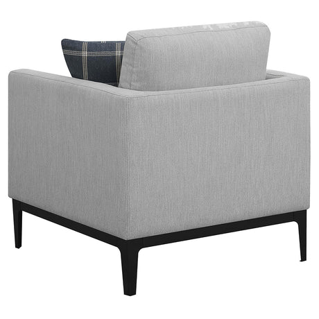 Apperson Apperso 3-piece Upholstered Track Arm Sofa Set Light Grey 508681-S3 - Ella Furniture