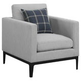 Apperson Apperso 3-piece Upholstered Track Arm Sofa Set Light Grey 508681-S3 - Ella Furniture
