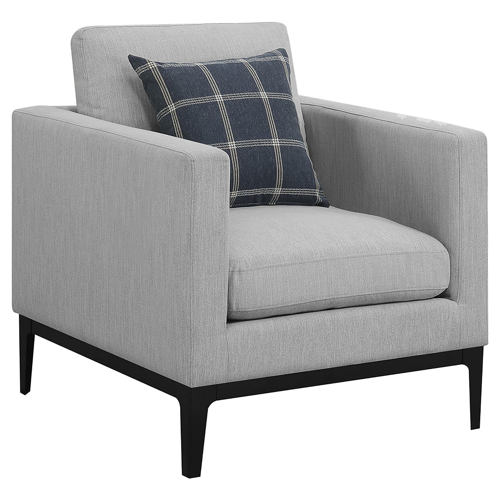 Apperson Apperso 3-piece Upholstered Track Arm Sofa Set Light Grey 508681-S3 - Ella Furniture