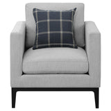 Apperson Apperso 3-piece Upholstered Track Arm Sofa Set Light Grey 508681-S3 - Ella Furniture
