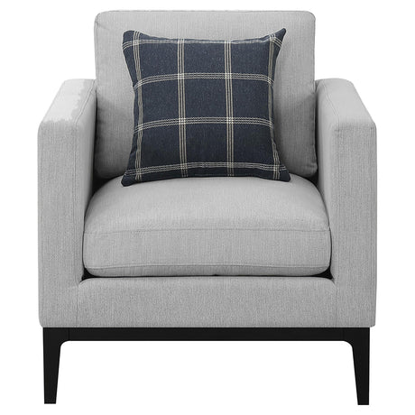 Apperson Apperso 3-piece Upholstered Track Arm Sofa Set Light Grey 508681-S3 - Ella Furniture