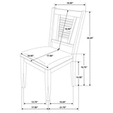 Appleton Ladder Back Dining Side Chair White And Brown (Set Of 2) 110412 - Ella Furniture