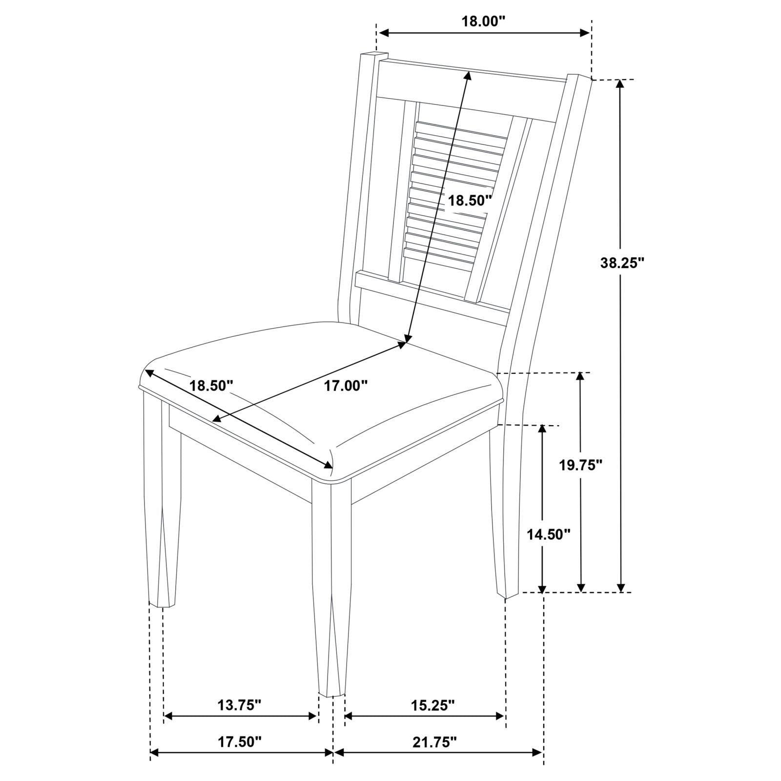 Appleton Ladder Back Dining Side Chair White And Brown (Set Of 2) 110412 - Ella Furniture