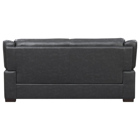 Arabella Arabella Brown Faux Leather Three-Piece Living Room Set 506591-S3 - Ella Furniture