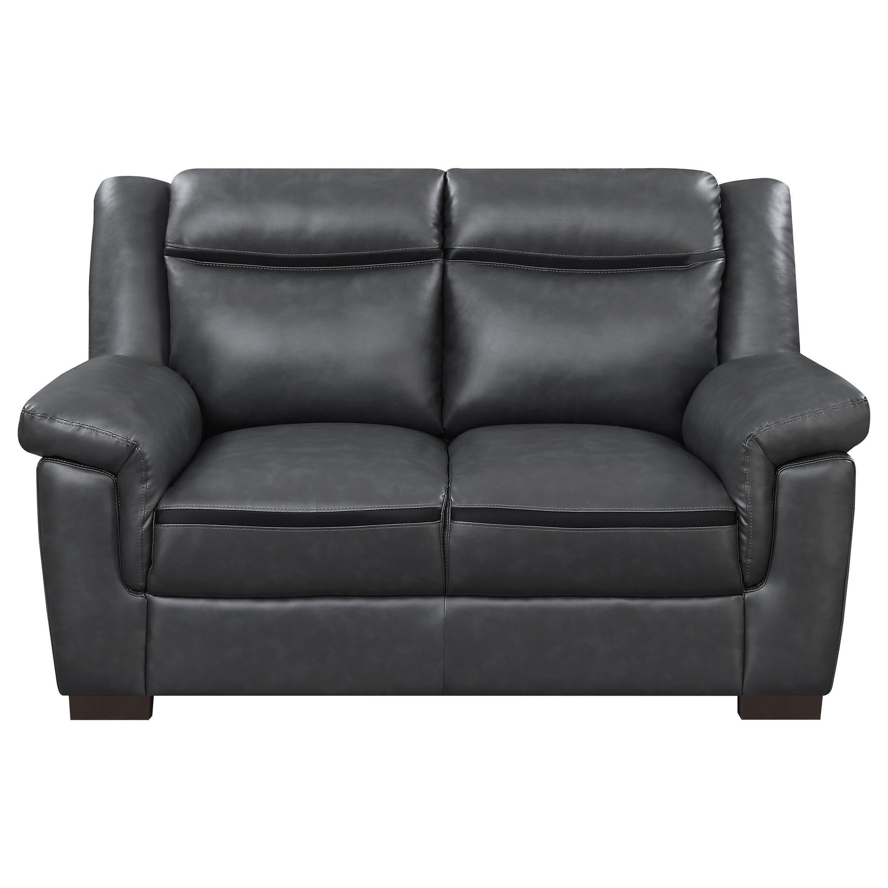 Arabella Arabella Brown Faux Leather Three-Piece Living Room Set 506591-S3 - Ella Furniture