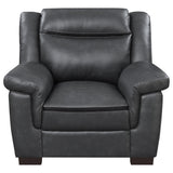 Arabella Arabella Brown Faux Leather Three-Piece Living Room Set 506591-S3 - Ella Furniture