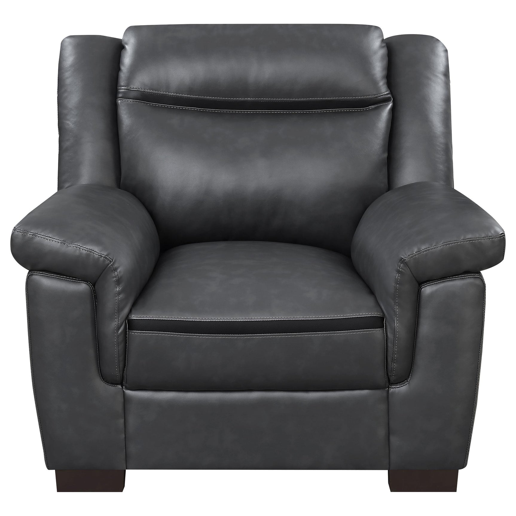 Arabella Arabella Brown Faux Leather Three-Piece Living Room Set 506591-S3 - Ella Furniture