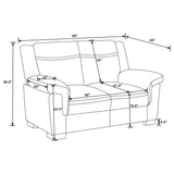 Arabella Arabella Brown Faux Leather Two-Piece Living Room Set 506591-S2 - Ella Furniture