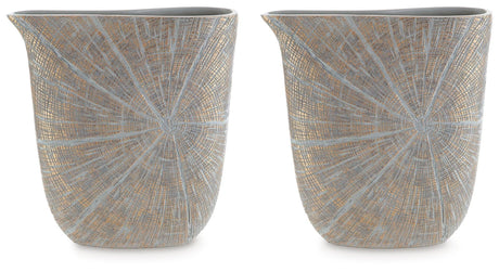 Ardenley Antique Gold Finish Vase (Set Of 2) A2000608 - Ella Furniture
