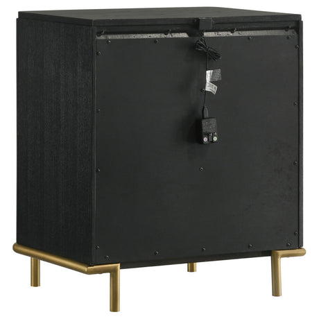 Arini Arini 3-Drawer Nightstand Bedside Table With Usb Outlet Black 224332 - Ella Furniture