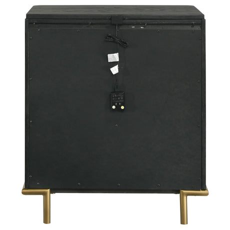 Arini Arini 3-Drawer Nightstand Bedside Table With Usb Outlet Black 224332 - Ella Furniture