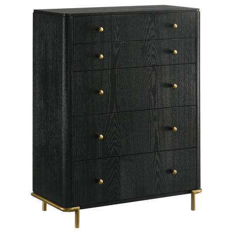 Arini Arini 5-Drawer Bedroom Chest Black 224335 - Ella Furniture