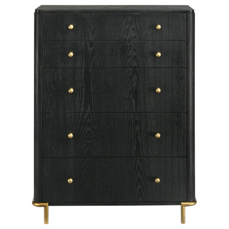Arini Arini 5-Drawer Bedroom Chest Black 224335 - Ella Furniture