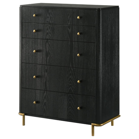 Arini Arini 5-Drawer Bedroom Chest Black 224335 - Ella Furniture