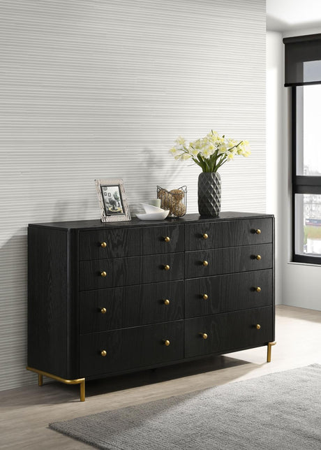 Arini Arini 8-Drawer Bedroom Dresser Black 224333 [ETA: 4/11/2024] - Ella Furniture